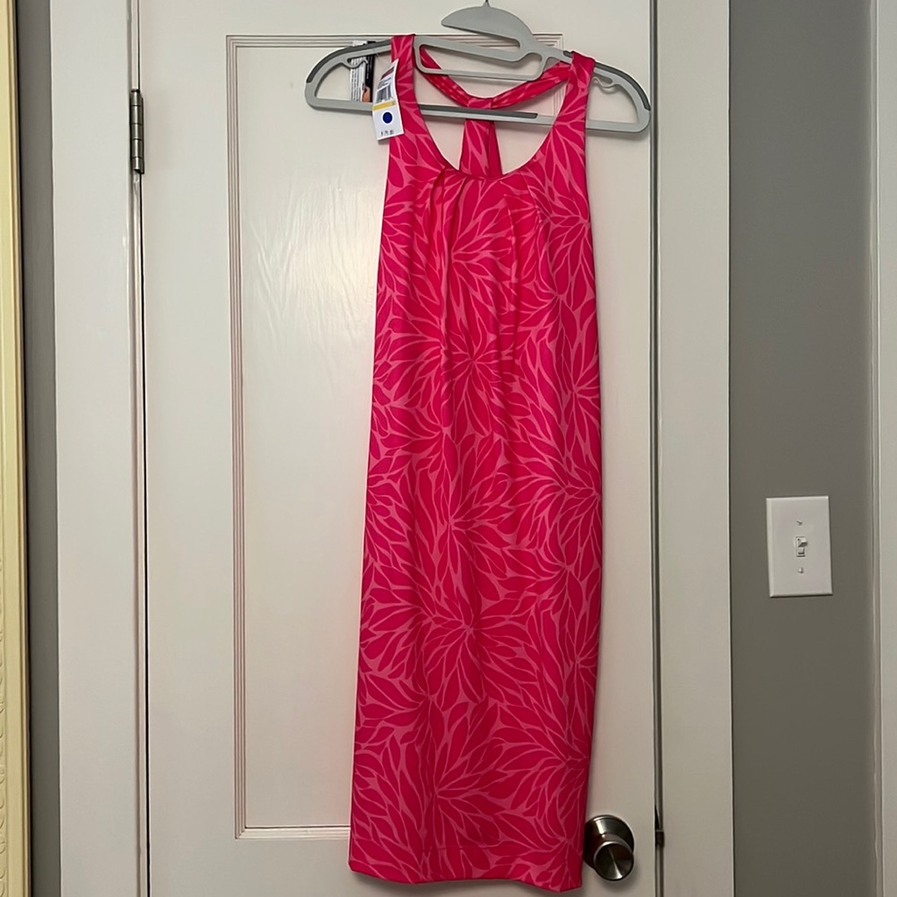Vineyard Vines pink floral dress size medium